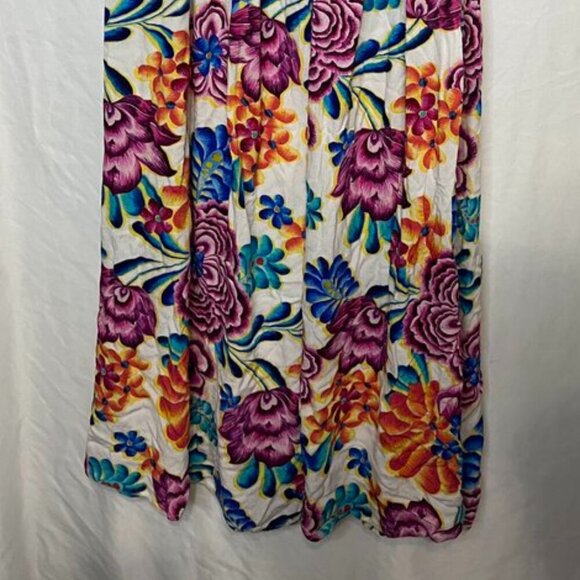 La Blanca Paradiso Halter Midi Cover-Up Sundress M Floral Pockets - Picture 5 of 16